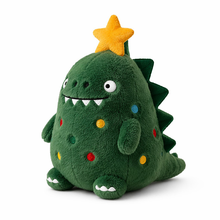 Kerstboom dinosaurus knuffel
