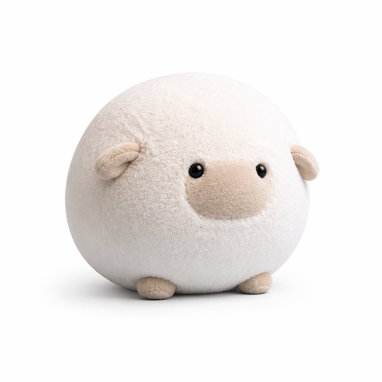 Marshmallow-stijl ronde schapenknuffel