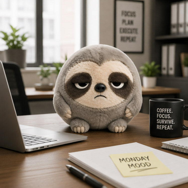 Misantropische luiaard knuffel